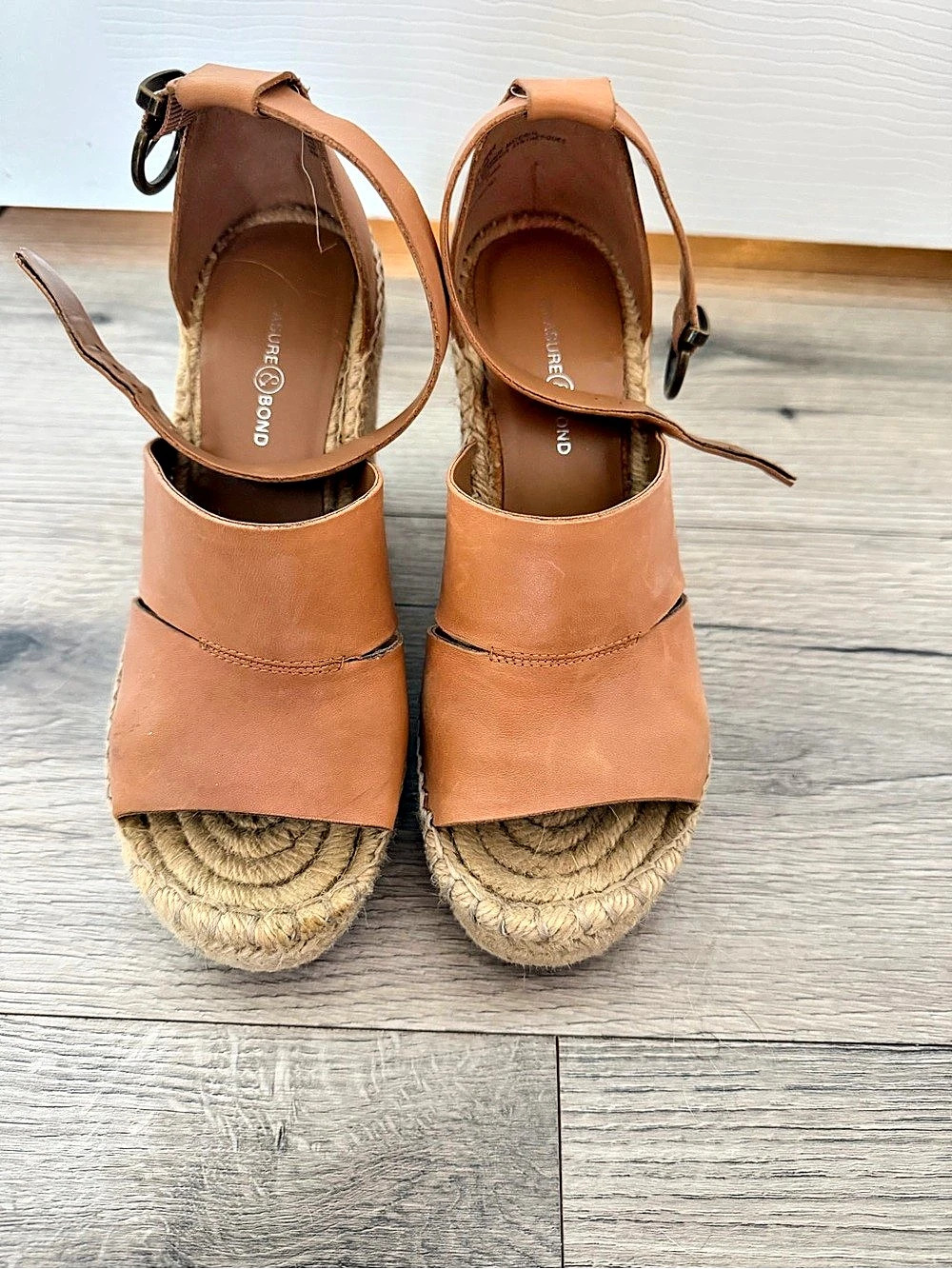 Treasure and Bond tan Espadrille Wedge Sandals
